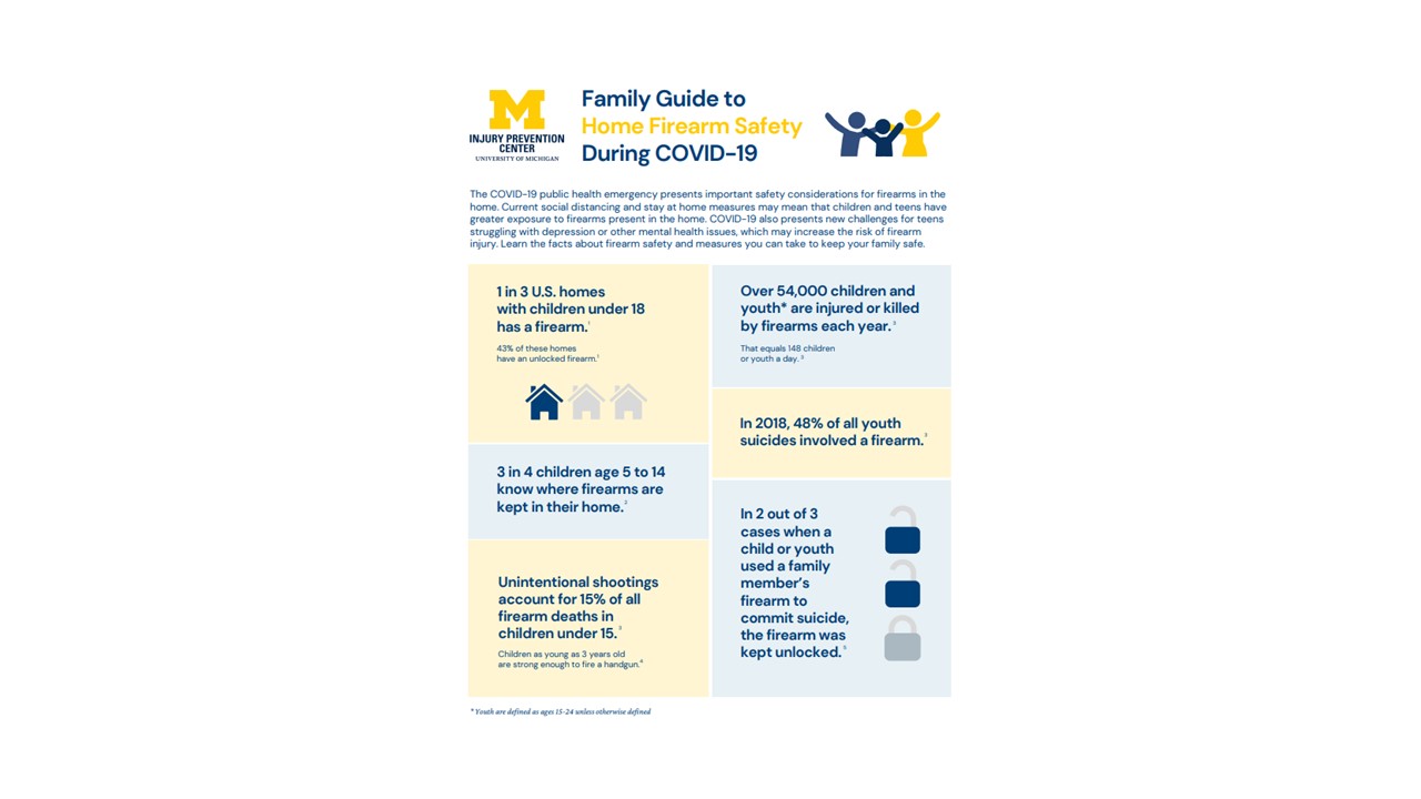 Screenshot of Family Guide to Home Firearm Safety During Covid-19 PDF